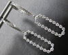 ESTATE .83CT DIAMOND 14K WHITE GOLD CLASSIC OPEN OVAL LEVERBACK HANGING EARRINGS