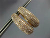 ESTATE WIDE 3.72CT PINK DIAMOND 18KT ROSE GOLD MULTI ROW HOOP HANGING EARRINGS