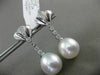 ESTATE LARGE .24CT DIAMOND 14K WHITE GOLD SOUTH SEA PEARL FLOWER ETOILE EARRINGS