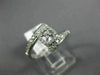 ESTATE WIDE .31CT DIAMOND 18KT WHITE GOLD 3D SQUARE FLOWER CRISS CROSS FUN RING