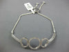 ESTATE 1.50CT DIAMOND 14KT WHITE GOLD 3D TRIPLE OVAL ADJUSTABLE LOVE BRACELET