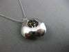 1.25CT WHITE & BLUE DIAMOND 14K WHITE GOLD 4 LEAF CLOVER FLOWER FLOATING PENDANT