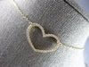 ESTATE .35CT DIAMOND 14KT YELLOW GOLD 3D CLASSIC OPEN HEART LOVE NECKLACE