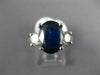 ESTATE LARGE 4.96CT DIAMOND & AAA SAPPHIRE 14KT WHITE GOLD 3D ENGAGEMENT RING