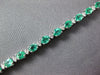 4.17CT DIAMOND & AAA EMERALD 18K WHITE GOLD CLASSIC OVAL & ROUND TENNIS BRACELET