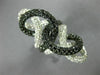 ESTATE EXTRA LARGE 6.70CT WHITE & BLACK DIAMOND 14KT WHITE GOLD LOVE KNOT RING
