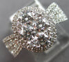 LARGE 1.96CT DIAMOND 18KT WHITE GOLD ROUND INVISIBLE OVAL HALO ENGAGEMENT RING