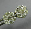 ESTATE 1.10CT DIAMOND 14KT YELLOW GOLD 3D CLASSIC CLUSTER FLOWER STUD EARRINGS