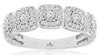 ESTATE .50CT DIAMOND 14KT WHITE GOLD ROUND SQUARE FILIGREE FUN ANNIVERSARY RING