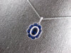 1.65CT DIAMOND & AAA SAPPHIRE 18KT WHITE GOLD FLOWER FILIGREE FLOATING PENDANT