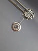 ESTATE .37CT DIAMOND 18K WHITE GOLD TULIP BEZEL HANGING FLOWER EARRINGS #11427