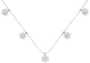 ESTATE .56CT DIAMOND 14KT WHITE GOLD 3D MULTI FLOWER BY THE YARD LOVE NECKLACE