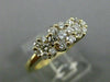ESTATE .83CT DIAMOND 14K YELLOW GOLD PAST PRESENT FUTURE CLUSTER RING #327