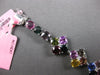 EXTRA LARGE 35.39CT DIAMOND & AAA MULTI COLOR SAPPHIRE 18KT WHITE GOLD BRACELET