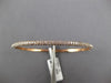1.58CT DIAMOND 14KT ROSE GOLD 3 ROW CLASSIC PAVE SEMI ETERNITY BANGLE BRACELET