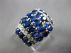 LARGE 5.96CT DIAMOND & AAA SAPPHIRE 18K WHITE GOLD OVAL & ROUND ANNIVERSARY RING