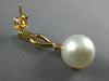 1.28CT DIAMOND & AAA SOUTH SEA PEARL 18KT YELLOW GOLD TEAR DROP HANGING EARRINGS