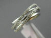 ESTATE .47CT DIAMOND 18KT WHITE GOLD 3D OPEN MULTI ROW CRISS CROSS LOVE RING