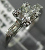 ANTIQUE .69CT ROUND DIAMOND PLATINUM 3D FILIGREE FISHTAIL ENGAGEMENT RING #20928