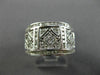 ESTATE WIDE 1CT DIAMOND 14KT WHITE GOLD 3D FILIGREE MILGRAIN WEDDING RING #25525