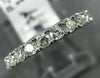 ESTATE .74CT DIAMOND 14KT WHITE GOLD 3D SEMI ETERNITY 13 STONE ANNIVERSARY RING