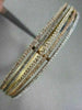 ANTIQUE WIDE 1.79CTW DIAMOND 18K TRI COLOR GOLD MULTI ROW BANGLE ONE OF A KIND!!