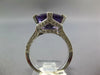 LARGE 5.90CT DIAMOND & AAA AMETHYST 14KT WHITE GOLD OVAL FRIENDSHIP PROMISE RING