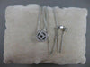 ESTATE DIAMOND 18K WHITE GOLD SQUARE IN CIRCLE PENDANT 11MM F/G VVS CHAIN #11343