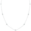 ESTATE 1.0CT DIAMOND 14KT WHITE GOLD 3D CLASSIC BY THE YARD LOVE NECKLACE