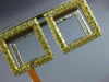 ESTATE .84CT WHITE & FANCY YELLOW DIAMOND 18K 2 TONE GOLD 3D SQUARE FUN EARRINGS