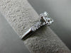 ANTIQUE .45CT DIAMOND 14KT WHITE GOLD FILIGREE FISHTAIL ENGAGEMENT RING #9103