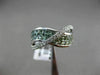 ESTATE WIDE 2.97CT DIAMOND & AAA MULTI COLOR SAPPHIRE 14K WHITE GOLD X LOVE RING