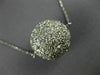 ESTATE EXTRA LARGE & LONG 3.50CT DIAMOND 14KT WHITE GOLD 3D BALL NECKLACE #26525
