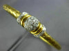 ESTATE .45CT DIAMOND 14K YELLOW GOLD CLASSIC CIRCULAR WOVEN PAVE BANGLE BRACELET