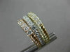 ESTATE LARGE 1.95CT DIAMOND 14KT WHITE YELLOW & ROSE GOLD 3D SEMI ETERNITY RING
