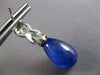 LARGE 23.13CT DIAMOND & AAA TANZANITE 14KT WHITE GOLD 3D TEAR DROP FUN EARRINGS