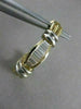 ESTATE .65CTW CHANNEL DIAMOND HUGGIES 14K WHITE YELLOW GOLD EARRINGS 23MM #18661