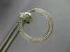 ESTATE .62CT DIAMOND 18KT WHITE GOLD 3D SIDEWAYS ROUND NAIL FUN HOOP EARRINGS
