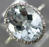 WIDE 2.71CT DIAMOND & AAA AQUAMARINE 14K WHITE GOLD 3D OVAL HALO ENGAGEMENT RING