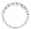 .26CT DIAMOND 14KT WHITE GOLD ROUND & HEXAGON FILIGREE MILGRAIN ANNIVERSARY RING