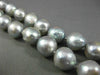 ESTATE LONG 14KT WHITE GOLD AAA GRAY TAHITIAN PEARL 3D FILIGREE NECKLACE #26602