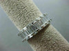 WIDE 2.93CT BAGUETTE DIAMOND 14KT WHITE GOLD 3D 3 ROW ETERNITY ANNIVERSARY RING