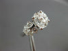 ESTATE LARGE 2.37CT DIAMOND 14KT WHITE GOLD OVAL & ROUND ENGAGEMENT RING #27137