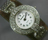LARGE GENEVE 1.80CT DIAMOND 14KT WHITE GOLD ROUND ROMAN NUMERAL WATCH #2304