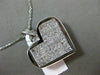 ESTATE EXTRA LARGE 2.60CT DIAMOND 14KT WHITE GOLD 3D HEART LOVE HANGING PENDANT