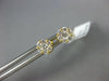 ESTATE SMALL .33CT DIAMOND 18KT YELLOW GOLD CLASSIC FLOWER CLUSTER STUD EARRINGS