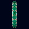 3.60CT AAA EMERALD 14KT ROSE GOLD 3D CLASSIC SHARED PRONG ETERNITY FUN LOVE RING