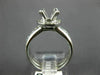 ESTATE WIDE .35CT DIAMOND 14KT WHITE GOLD HALO SEMI MOUNT ENGAGEMENT RING #19870