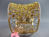 EXTRA LARGE WHITE & FANCY YELLOW DIAMOND 18KT YELLOW GOLD CUFF BANGLE BRACELET