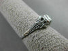 ANTIQUE .42CT OLD MINE DIAMOND 14KT WHITE GOLD 3 STONE FILIGREE RING #9019